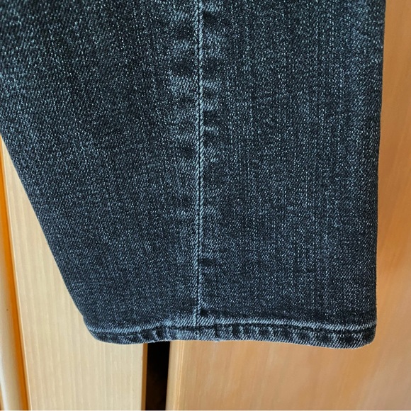 Toteme twisted seam original cropped straight leg jeans washed black grey - Picture 9 of 12